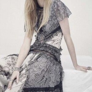 Zara Studio Spring/Summer 2022 Limited Edition Combined Lace Dress | Medium